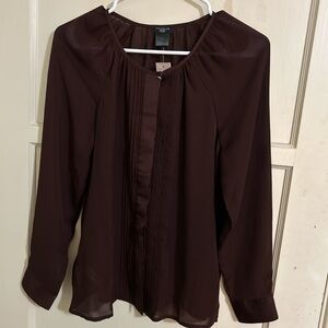 NWT Ann Taylor brown blouse